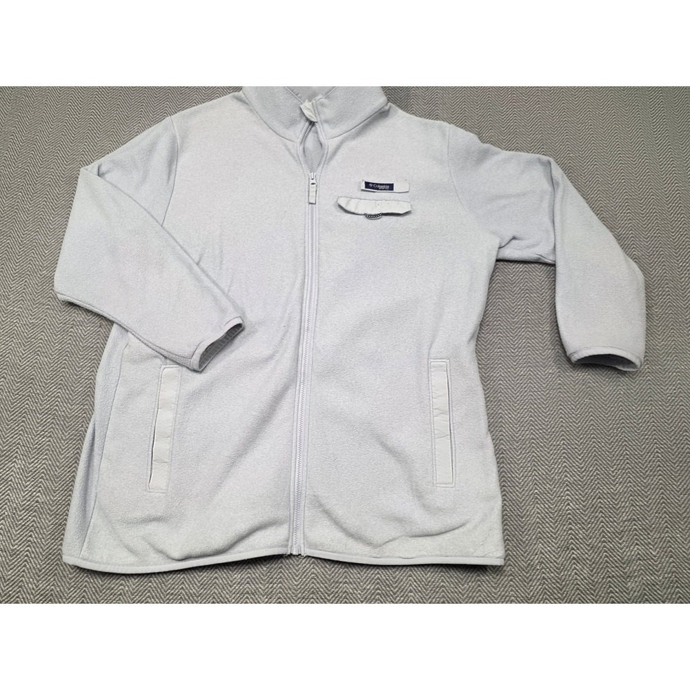 Columbia PFG Mens Full Zip Fleece Jacket Gray Performance Fishing Gear XL